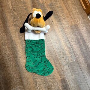 Vintage Walt Disney Company Pluto 3D Plush Stocking